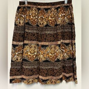 Retro 80s 90s Bohemian Skirt Paisley Women’s Sz 16 Women’s Petite
